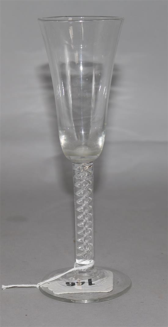 An airtwist ale glass, c.1750